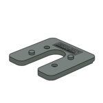 Tekening Stelplaat U-combi 5mm 200 stuks