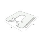Tekening Millimax uitvulplaatje 1mm 360 stuks