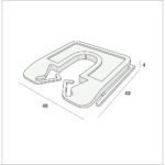 Tekening Millimax uitvulplaatje 4mm 100 stuks