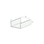 Tekening U-profiel inwendig 40mm