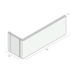 Tekening Prodec hoekpaneel 160x60mm