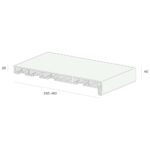 Tekening Novaboard vensterbank 40cm