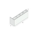 Tekening Holkamerhoek 100x30x15mm