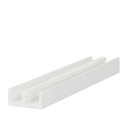 Onder schuifrailprofiel 2x6mm - Wit