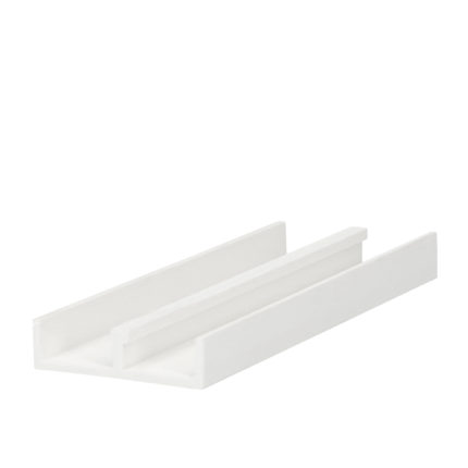 Onder schuifrailprofiel 2x10mm - Wit