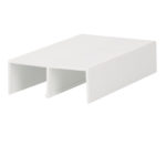 Boven schuifrailprofiel 2x18mm - Wit