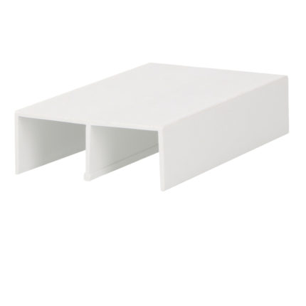 Boven schuifrailprofiel 2x18mm - Wit