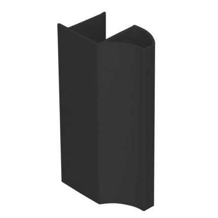 Schuifdeur greepprofiel v. 15/19mm plaat - Zwart