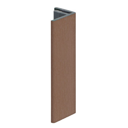 Eindprofiel 17mm Keralit - Bruingrijs - Classic (met houtnerf)