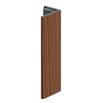 Eindprofiel 17mm Keralit - Bruin redceder - Classic (met houtnerf)