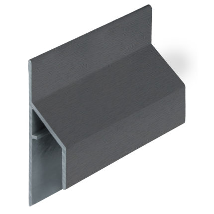 Trim/kraal aansluitprofiel 17mm Keralit - Antraciet - Classic (met houtnerf)