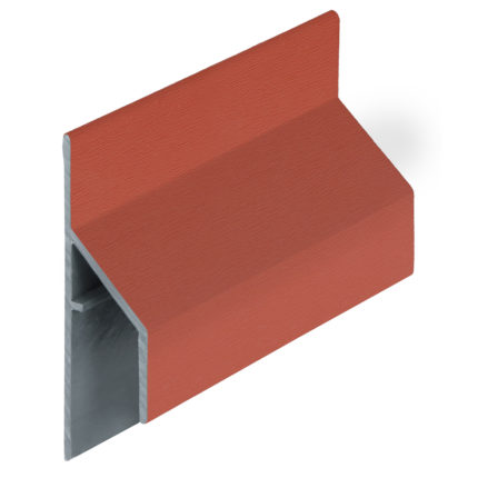 Trim/kraal aansluitprofiel 17mm Keralit - Steenrood - Classic (met houtnerf)