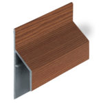 Trim/kraal aansluitprofiel 17mm Keralit - Bruin redceder - Classic (met houtnerf)