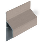 Trim/kraal aansluitprofiel 17mm Keralit - Vergrijsd ceder - Classic (met houtnerf)