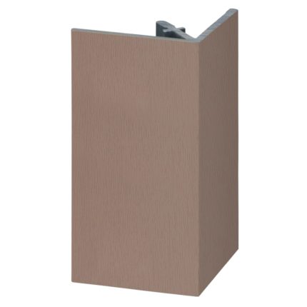 Uitw. rechthoekprofiel Keralit 46x46mm - Bruingrijs - Classic (met houtnerf)