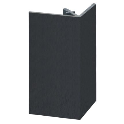 Uitw. rechthoekprofiel Keralit 46x46mm - Zwartgrijs - Classic (met houtnerf)