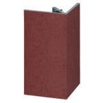 Uitw. rechthoekprofiel Keralit 46x46mm - Wijnrood - Classic (met houtnerf)