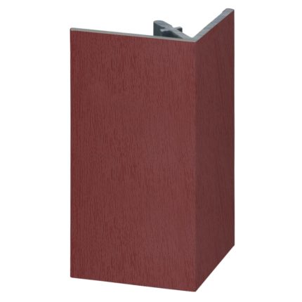 Uitw. rechthoekprofiel Keralit 46x46mm - Wijnrood - Classic (met houtnerf)