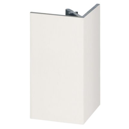 Uitw. rechthoekprofiel Keralit 46x46mm - Wit - Classic (met houtnerf)