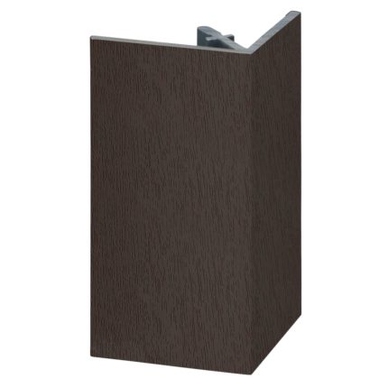 Uitw. rechthoekprofiel Keralit 46x46mm - Donkerbruin - Classic (met houtnerf)