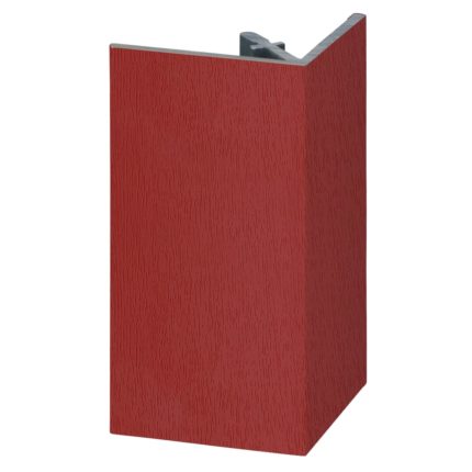 Uitw. rechthoekprofiel Keralit 46x46mm - Rood - Classic (met houtnerf)