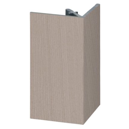 Uitw. rechthoekprofiel Keralit 46x46mm - Vergrijsd ceder - Classic (met houtnerf)