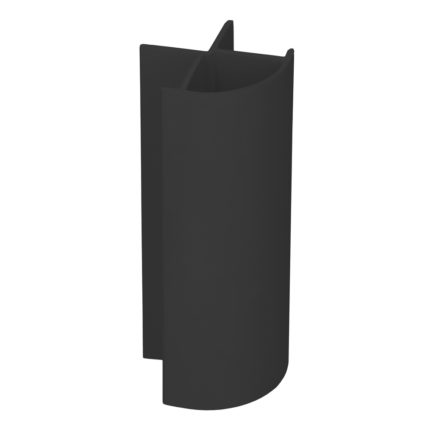 Softline hoekverbindingprofiel 18/19mm - Zwart