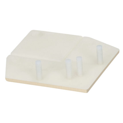 Eindkap uitw.rechthoekverb.prof.Keralit - Licht ivoor - Classic (met houtnerf)