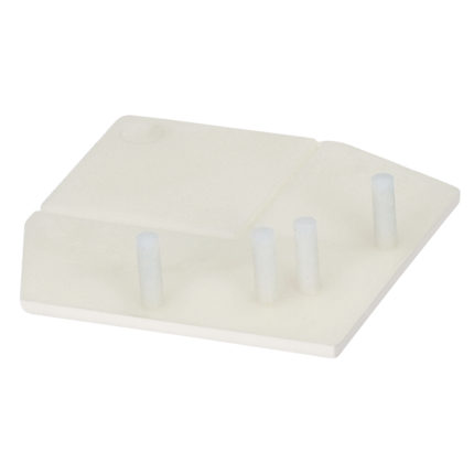 Eindkap uitw.rechthoekverb.prof.Keralit - Wit - Classic (met houtnerf)