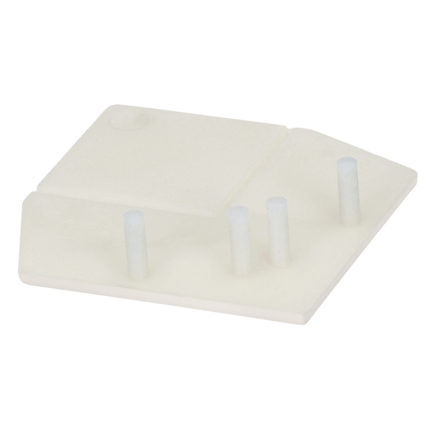 Eindkap uitw.rechthoekverb.prof.Keralit - Snowwhite - Pure (mat/effen)