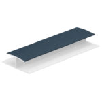 H-verbindingprofiel 10mm - Staalblauw - Classic (met houtnerf)