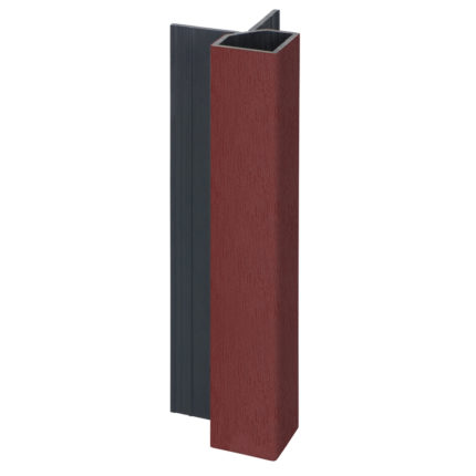 Keralit uitwendig hoekprofiel 32x32mm - Wijnrood - Classic (met houtnerf)