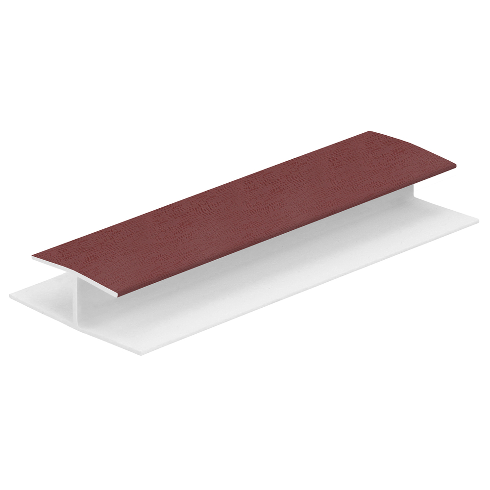 H-verbindingprofiel 10mm - Wijnrood - Classic (met houtnerf)