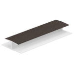 H-verbindingprofiel 10mm - Donkerbruin - Classic (met houtnerf)