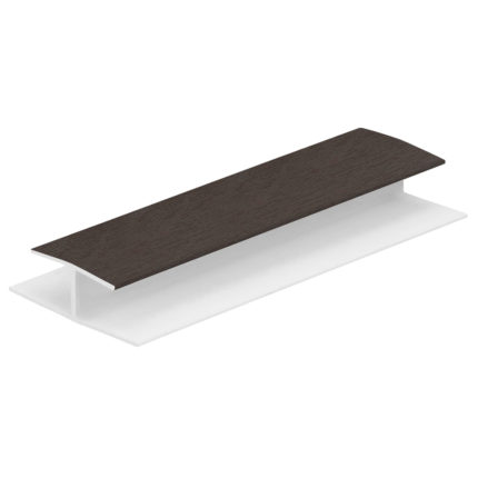 H-verbindingprofiel 10mm - Donkerbruin - Classic (met houtnerf)