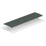 H-verbindingprofiel 10mm - Donkergroen - Classic (met houtnerf)