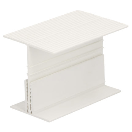 H-verbindingprofiel 2-delig 60mm - Wit