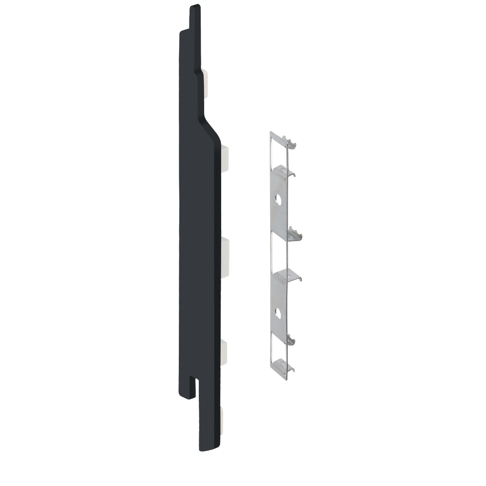 FM2241BI3945_28601805_SZ1 Eindkap+connector links voor 2814 (5st) - Zwartgrijs - Classic (met houtnerf)