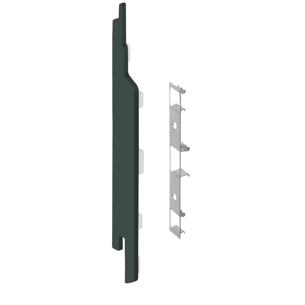 FM2253BI3957_28605405_SZ1 Eindkap+connector links voor 2814 (5st) - Donkergroen - Classic (met houtnerf)
