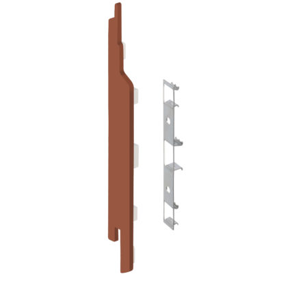 Eindkap+connector  links voor 2814 (5st) - Californian Redwood - Classic (met houtnerf)