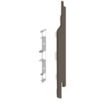 Eindkap+connector rechts voor 2814 (5st) - Kwartsgrijs - Classic (met houtnerf)