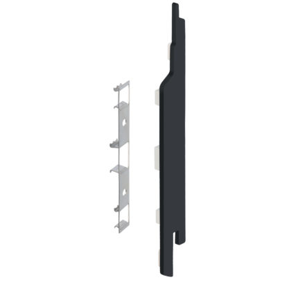 Eindkap+connector rechts voor 2814 (5st) - Zwartgrijs - Classic (met houtnerf)