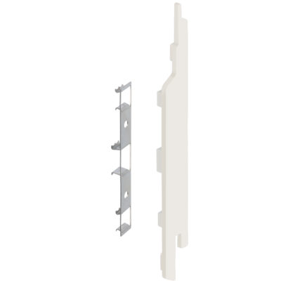 Eindkap+connector rechts voor 2814 (5st) - Wit - Classic (met houtnerf)