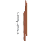 Eindkap+connector rechts voor 2814 (5st) - Californian Redwood - Classic (met houtnerf)