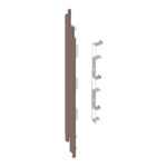 Eindkap+connector  links voor 2819 (5st) - Bruingrijs - Classic (met houtnerf)