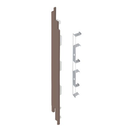 Eindkap+connector  links voor 2819 (5st) - Bruingrijs - Classic (met houtnerf)
