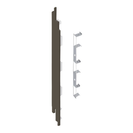 Eindkap+connector  links voor 2819 (5st) - Kwartsgrijs - Classic (met houtnerf)