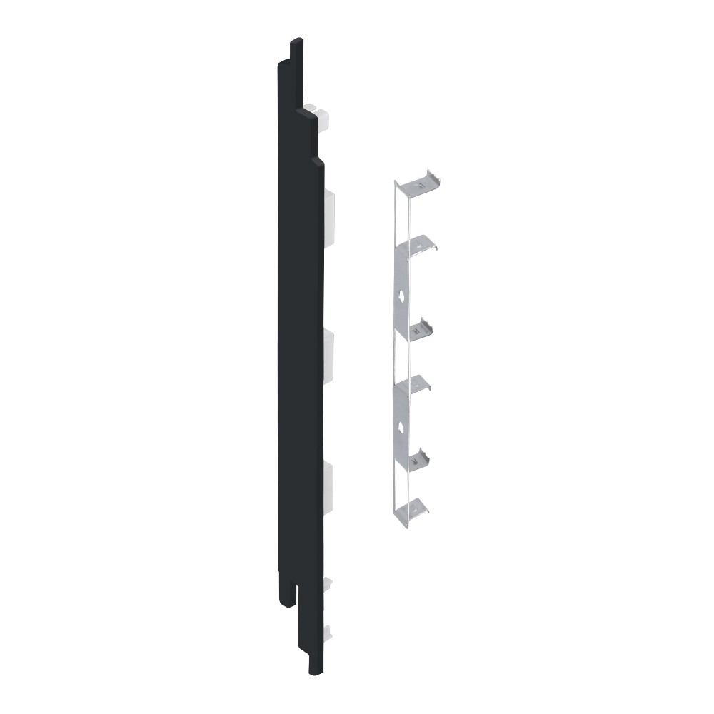 FM2399BI4099_28841805_SZ1 Eindkap+connector links voor 2819 (5st) - Zwartgrijs - Classic (met houtnerf)