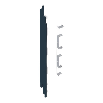 Eindkap+connector  links voor 2819 (5st) - Staalblauw - Classic (met houtnerf)