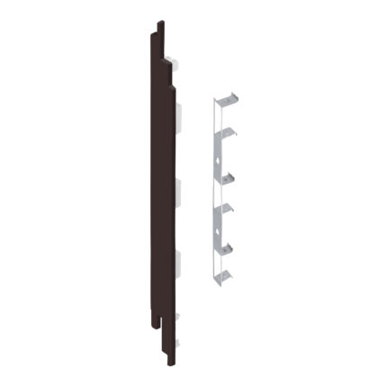 Eindkap+connector  links voor 2819 (5st) - Donkerbruin - Classic (met houtnerf)